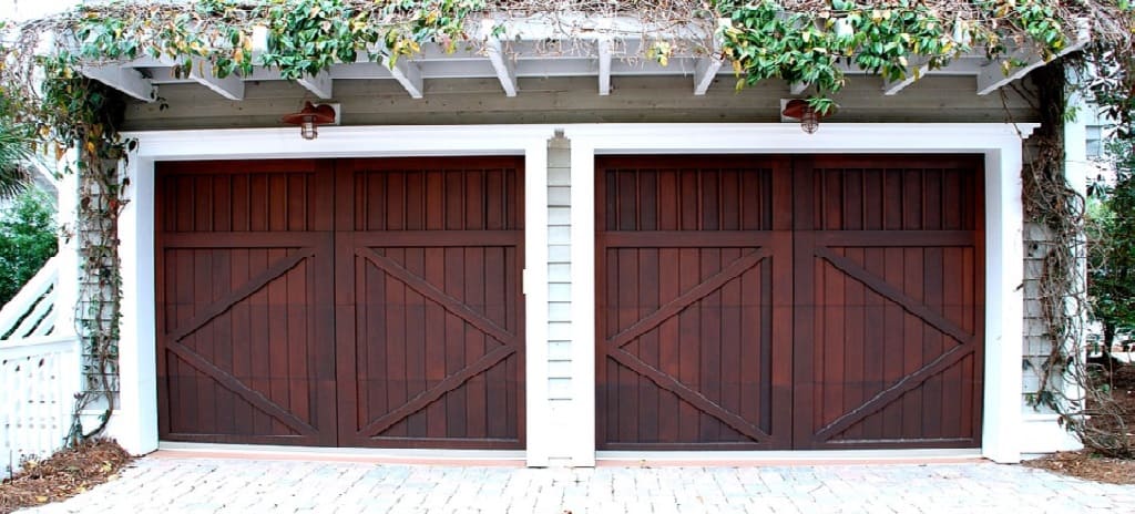 wooden garage door